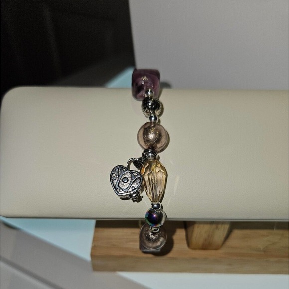 Alexa's Angels Energy Charm Bracelet with Real Lockable Heart Trinket Box Charm - Picture 2 of 4